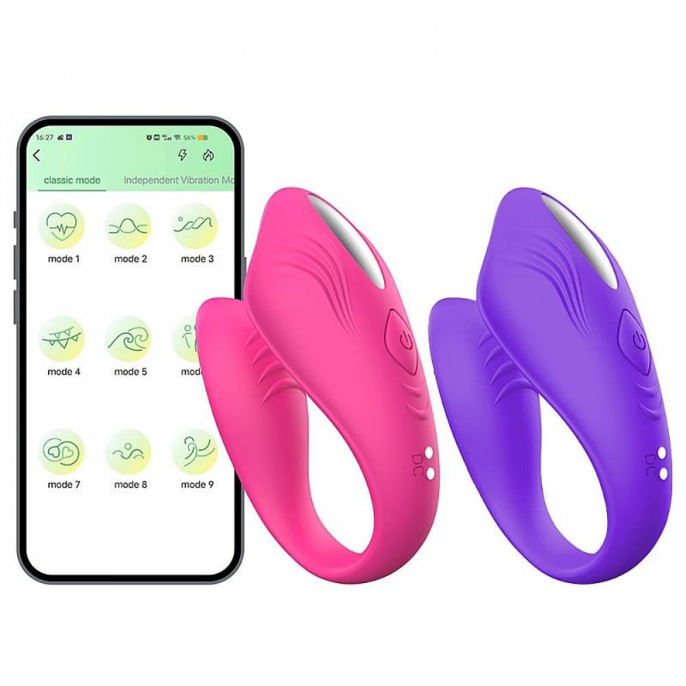 Vibrador de Casal Ela Aplicativo 9 Vibrações General Import
