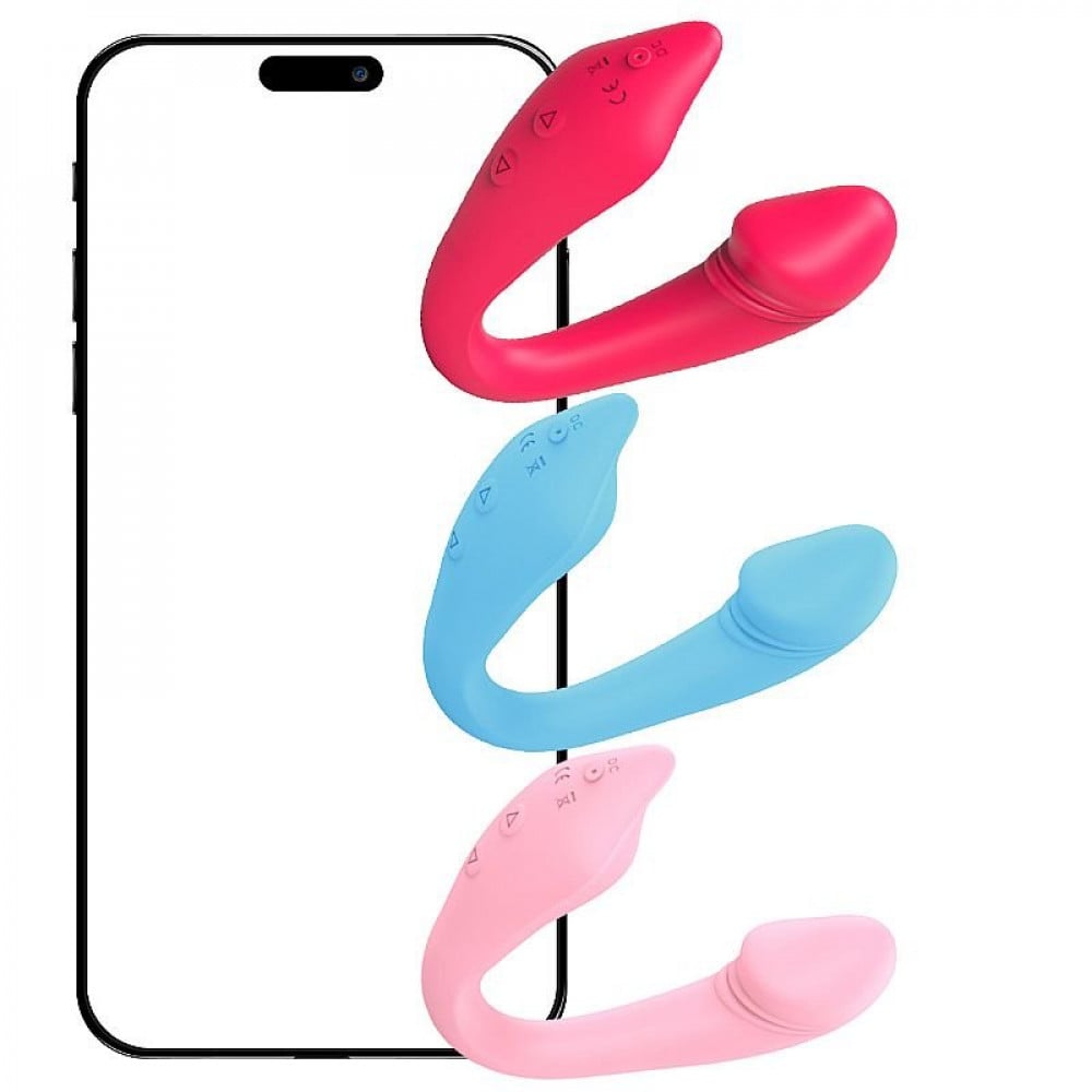 Vibrador Duplo Aplicativo Flexível 11 Vibrações General Import