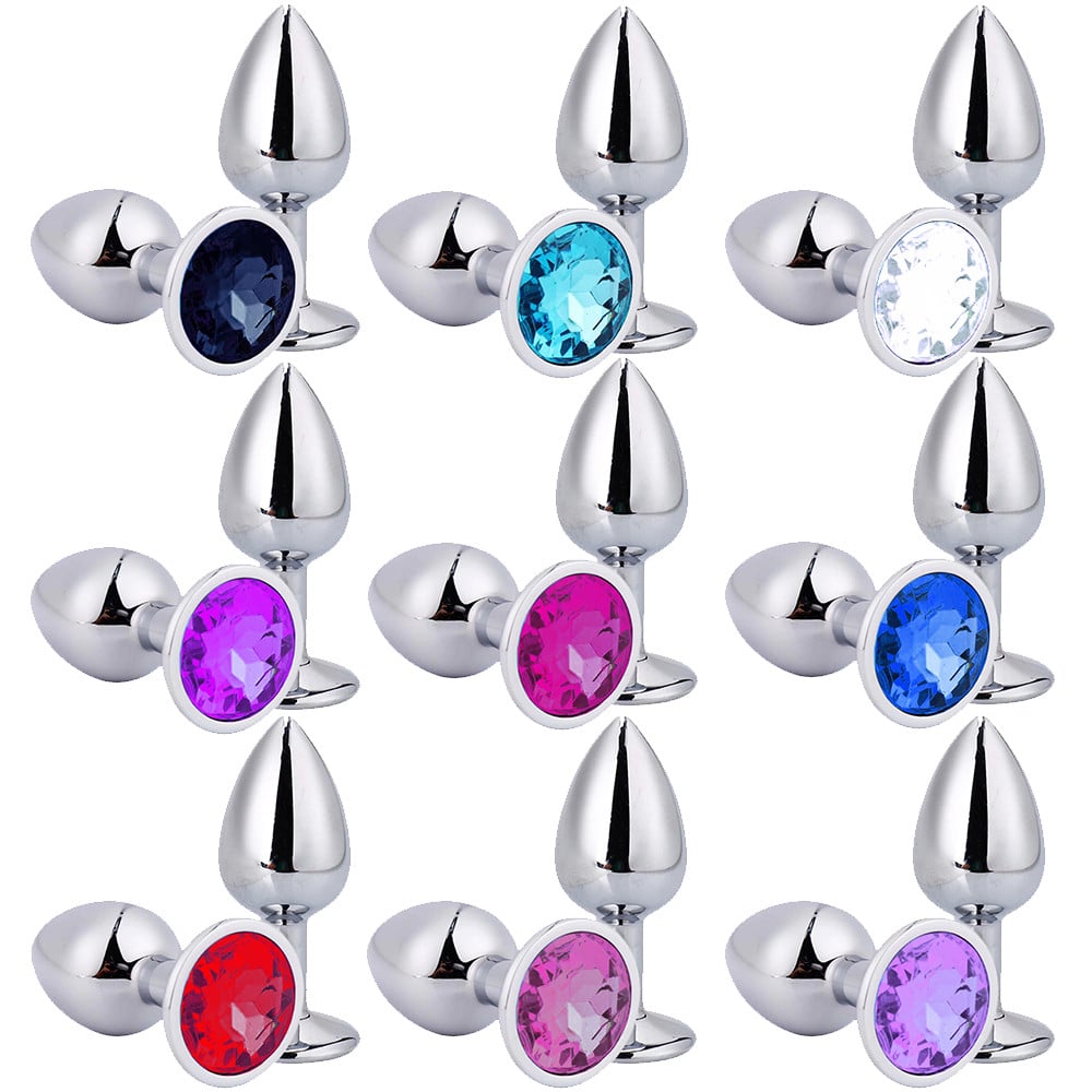 Plug Anal de Metal com Pedra Pequeno General Import