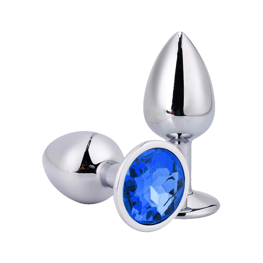 Plug Anal de Metal com Pedra Pequeno General Import