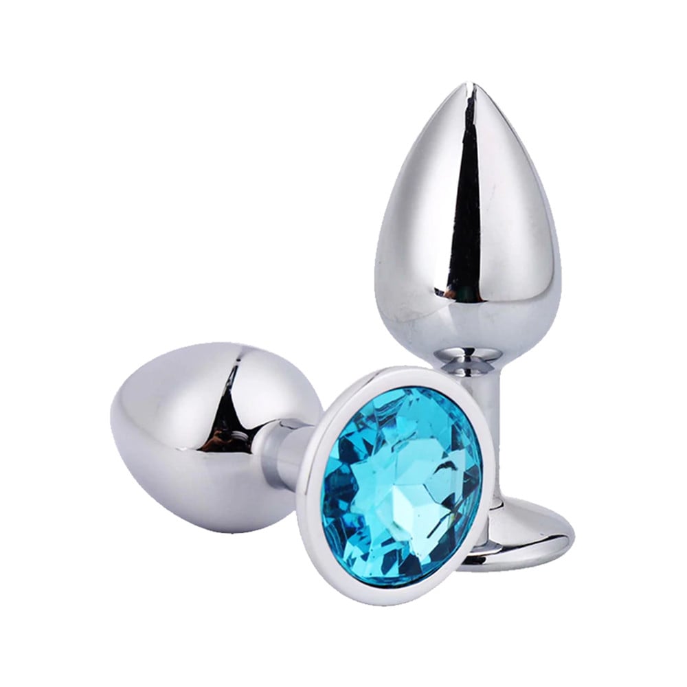 Plug Anal de Metal com Pedra Pequeno General Import