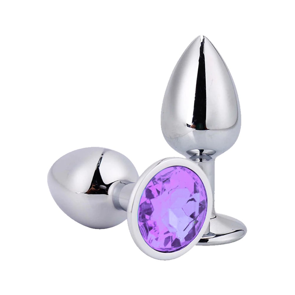 Plug Anal de Metal com Pedra Pequeno General Import