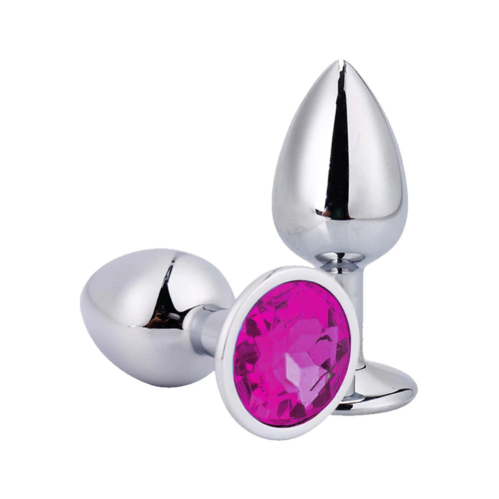 Plug Anal de Metal com Pedra Pequeno General Import