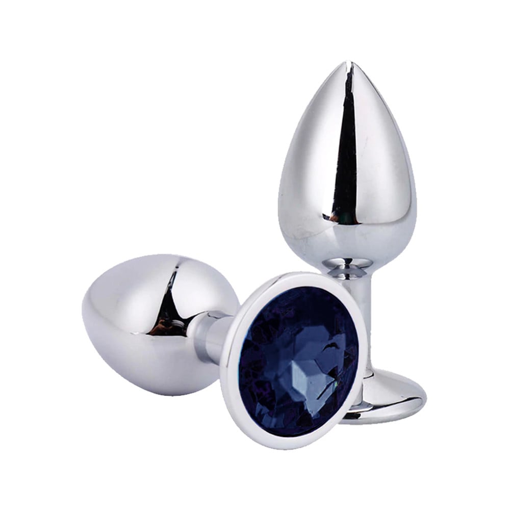 Plug Anal de Metal com Pedra Pequeno General Import