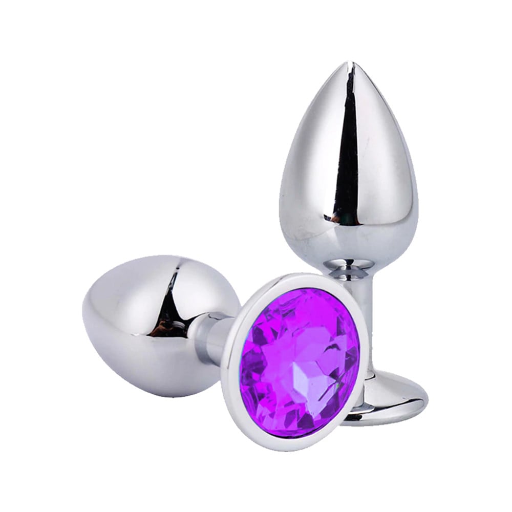 Plug Anal de Metal com Pedra Pequeno General Import