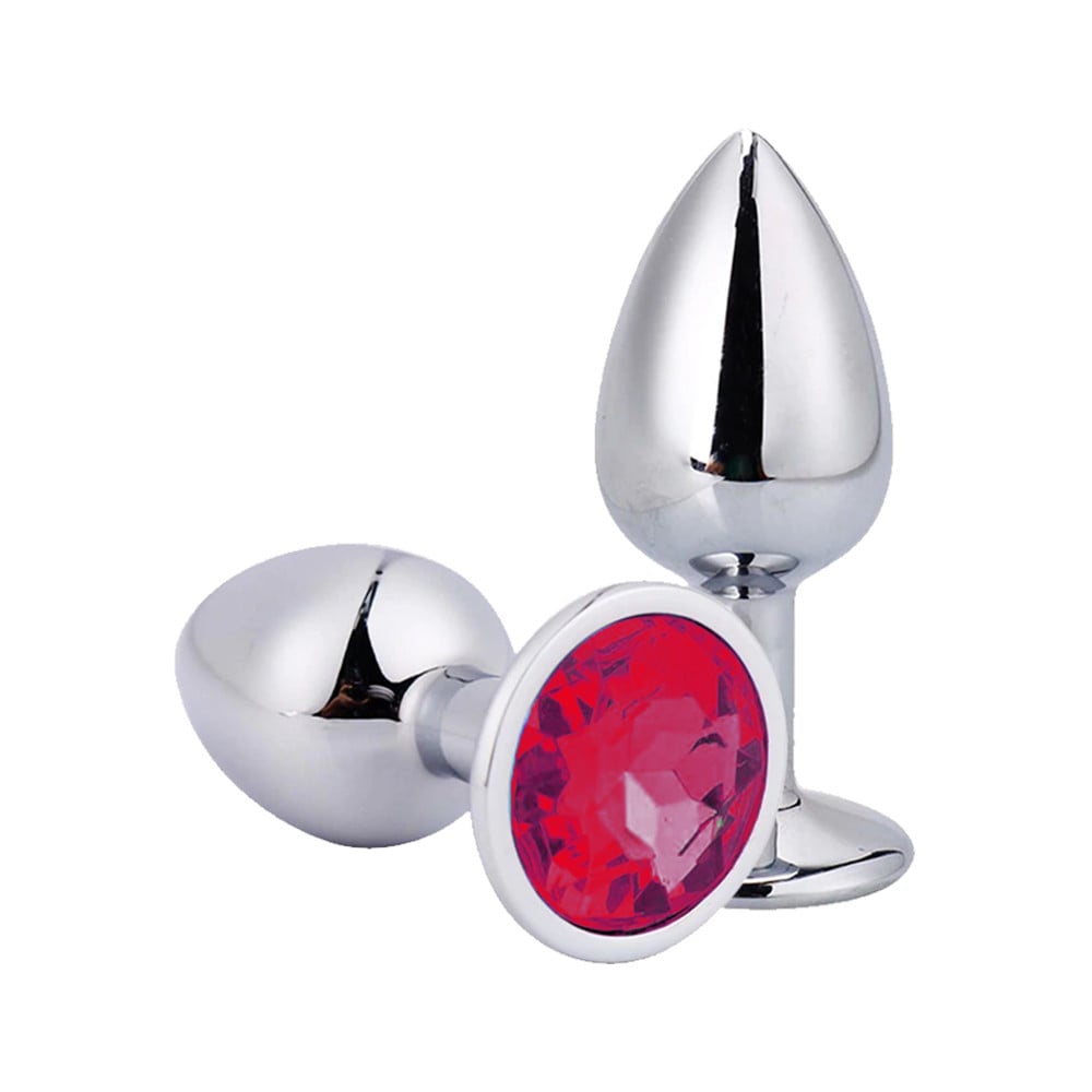 Plug Anal de Metal com Pedra Pequeno General Import