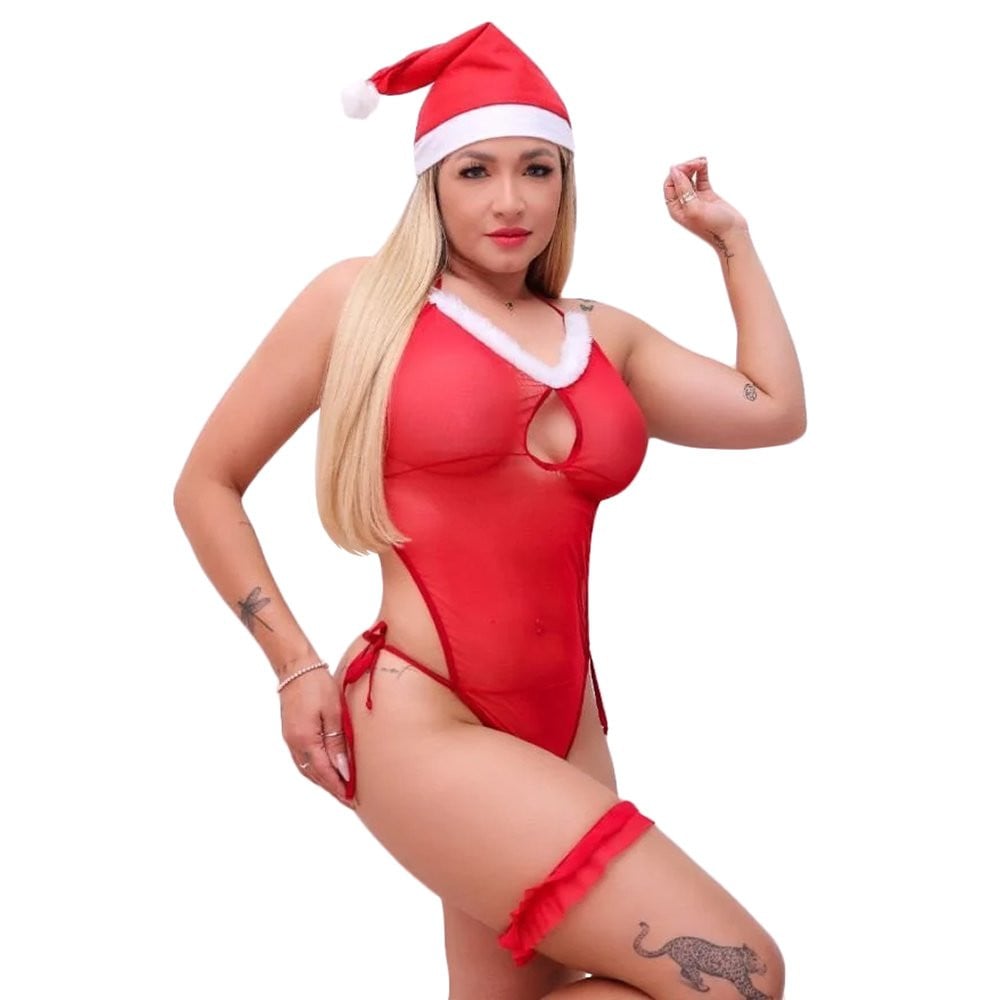 Fantasia Body Mamãe Noel Cris Tallyta