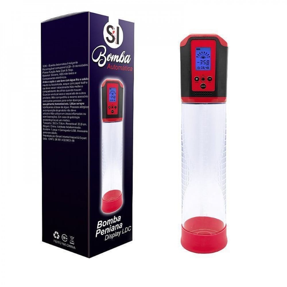 Bomba Peniana Automática Recarregável Lcd 8 Modos General Import