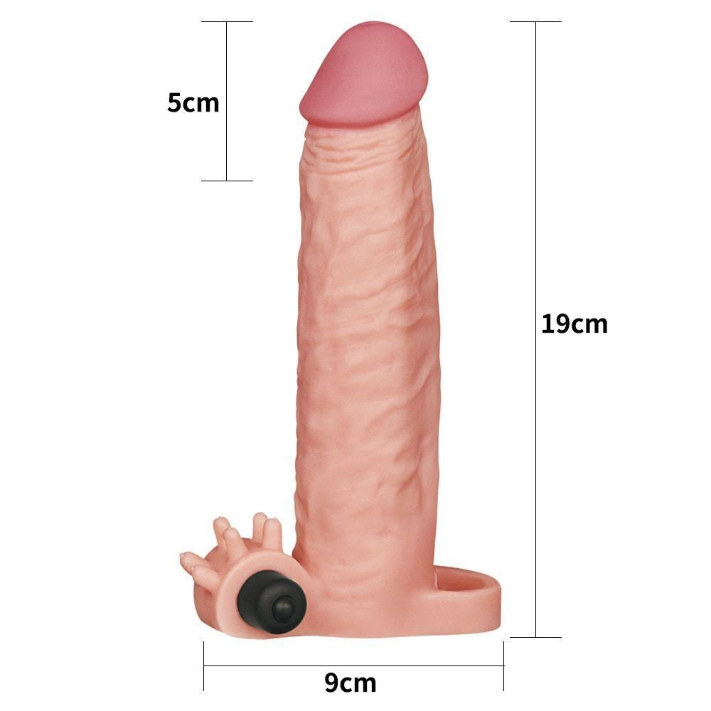 Capa Peniana com Vibro e Estimulador 19x3,2cm General Import