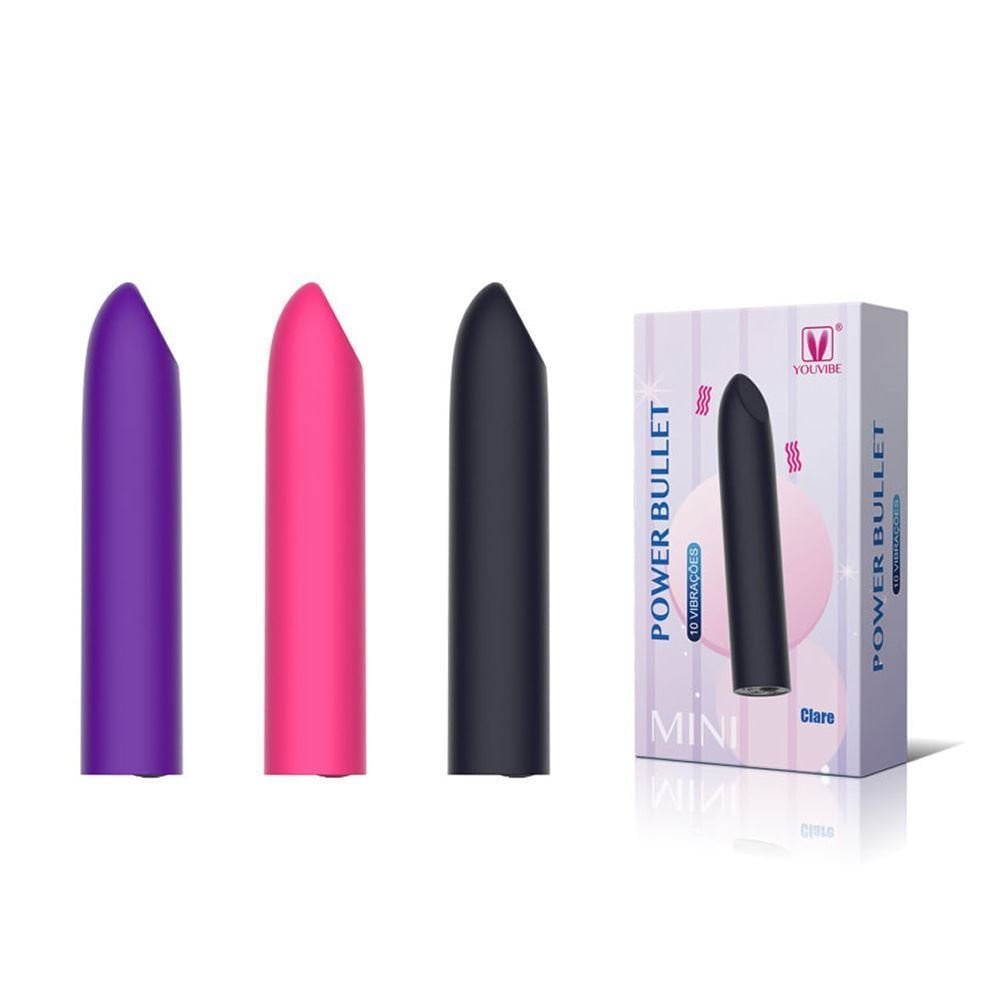 Cápsula Power Bullet Recarregável 10 Vibrações Clare General Import