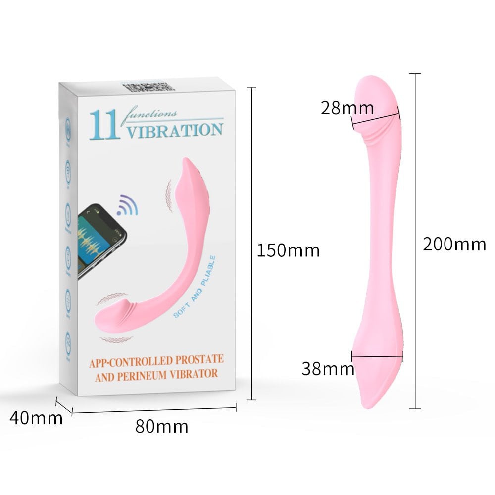 Vibrador Duplo Aplicativo Flexível 11 Vibrações General Import