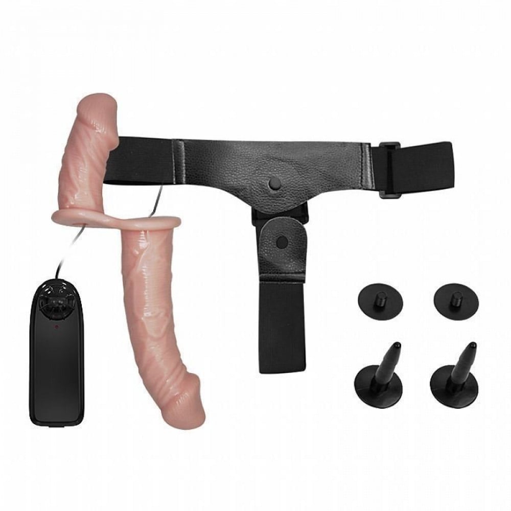 Cinta Peniana Strap On Dupla Plug Vaginal e Vibro Passionate General Import