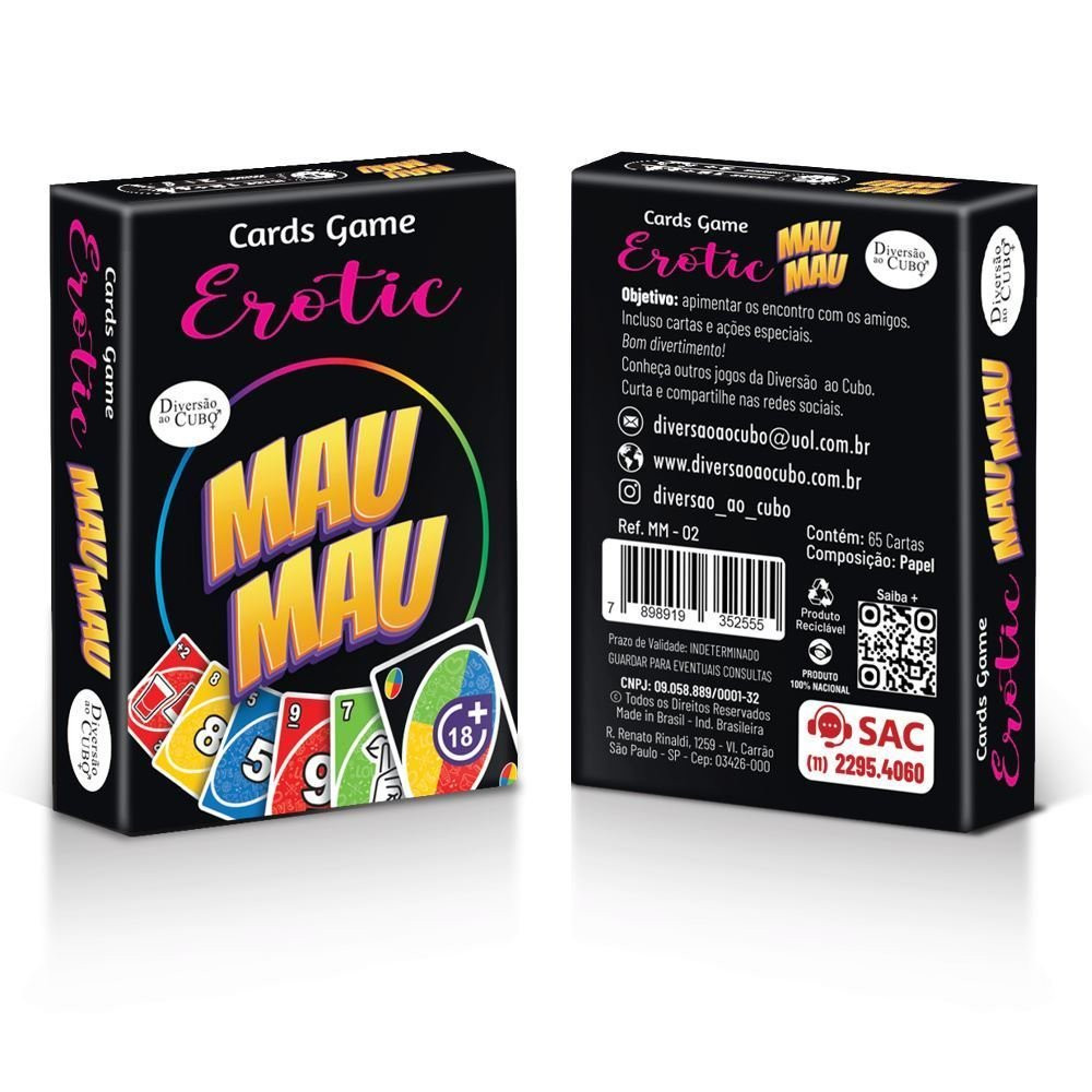 Erotic Mau Mau Jogo Sensual 65 Cartas Diversão ao Cubo