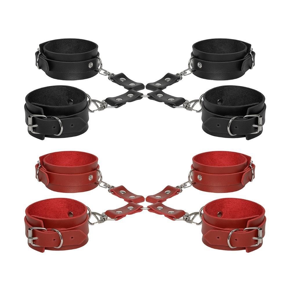 Kit Restrição Hogtie com Algemas e Tornozeleiras Creta Dominatrixxx
