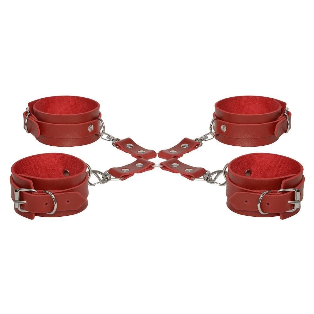 Kit Restrição Hogtie com Algemas e Tornozeleiras Creta Dominatrixxx