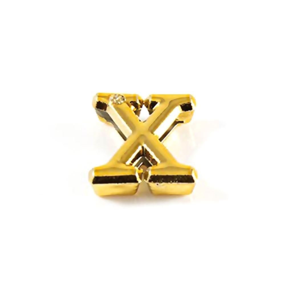 Letras Consoantes Abs Dourada Strass 10 Unidades Hard