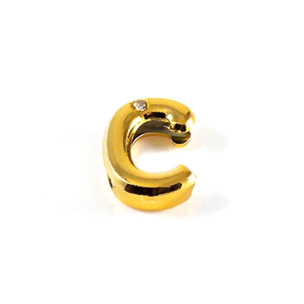 Letras Consoantes Abs Dourada Strass 10 Unidades Hard