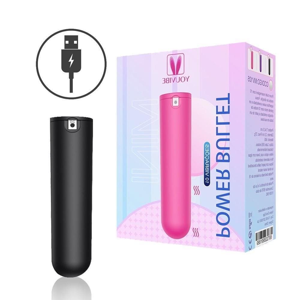 Mini Power Bullet Collor Usb 10 Vibrações General Import