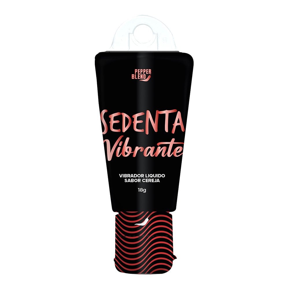 Mini Sedenta Vibrante Gel Beijável com Glitter Bisnaga 18g Pepper Blend