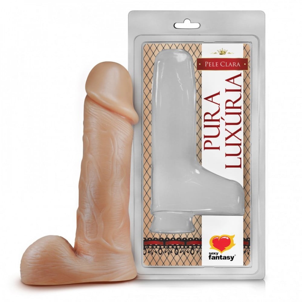 Pênis Realístico com Escroto 18x4,4cm Sexy Fantasy