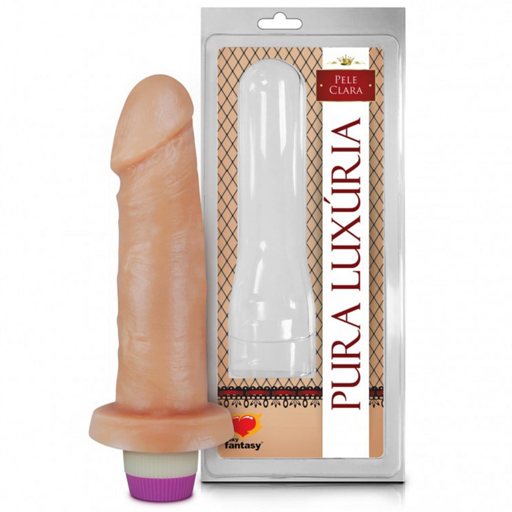 Pênis Realístico com Vibro 14x3,7cm Sexy Fantasy