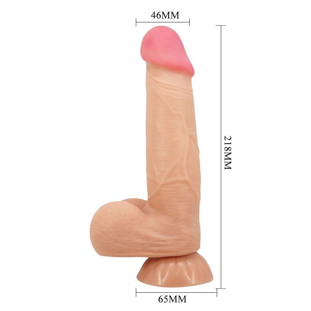 Pênis Realístico com Vibro Dupla Camada 21,8x4,6cm General Import