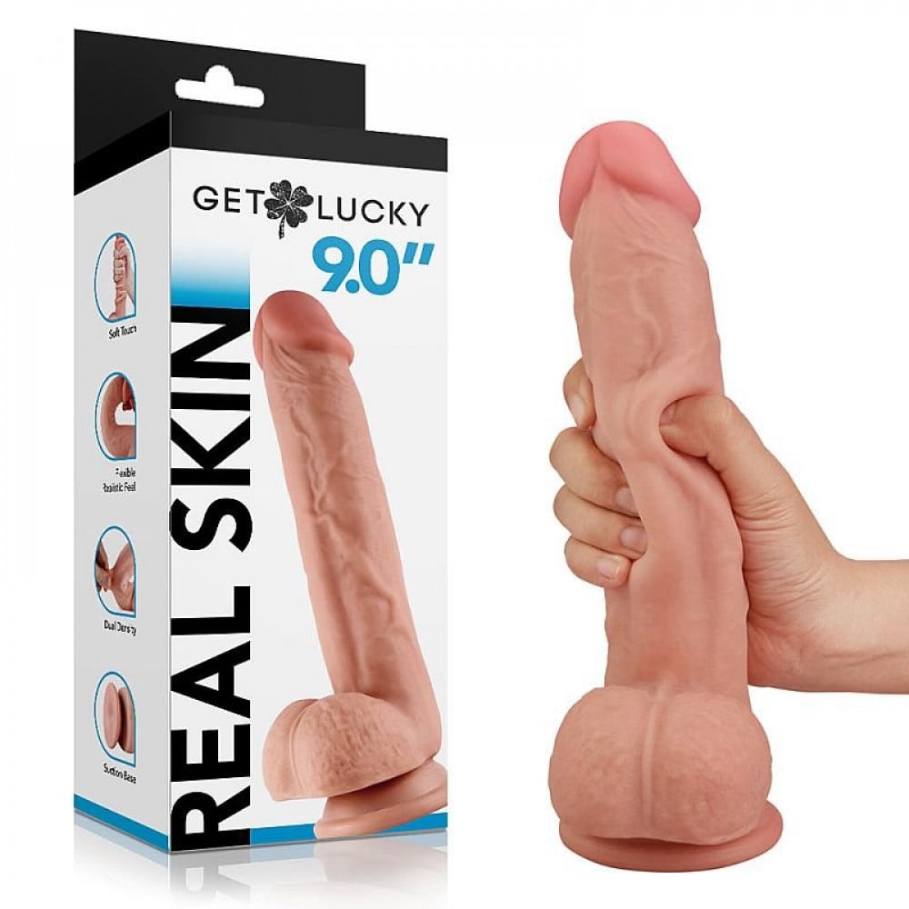 Pênis Realístico Dupla Camada Lucky 24x4,3cm General Import