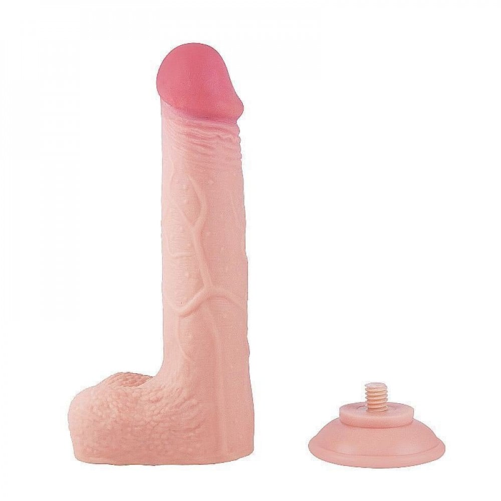 Pênis Super Realístico Dupla Camada Ventosa Removível 21,9x4,1cm General Import
