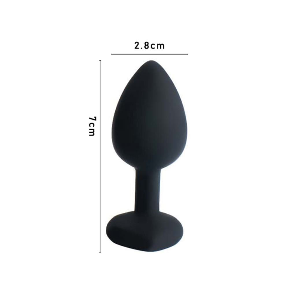 Plug Anal Aveludado Pequeno Coração com Pedra General Import