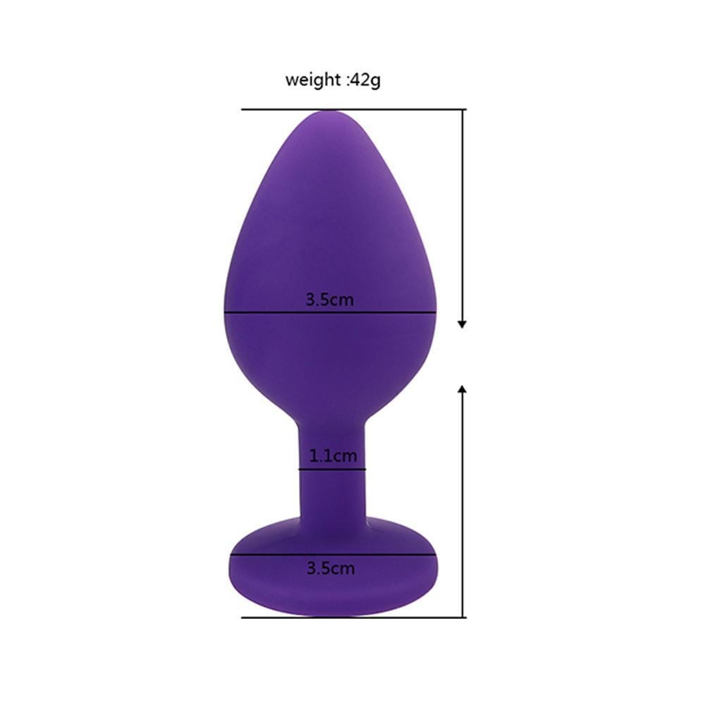 Plug Anal Aveludado Médio com Pedra General Import