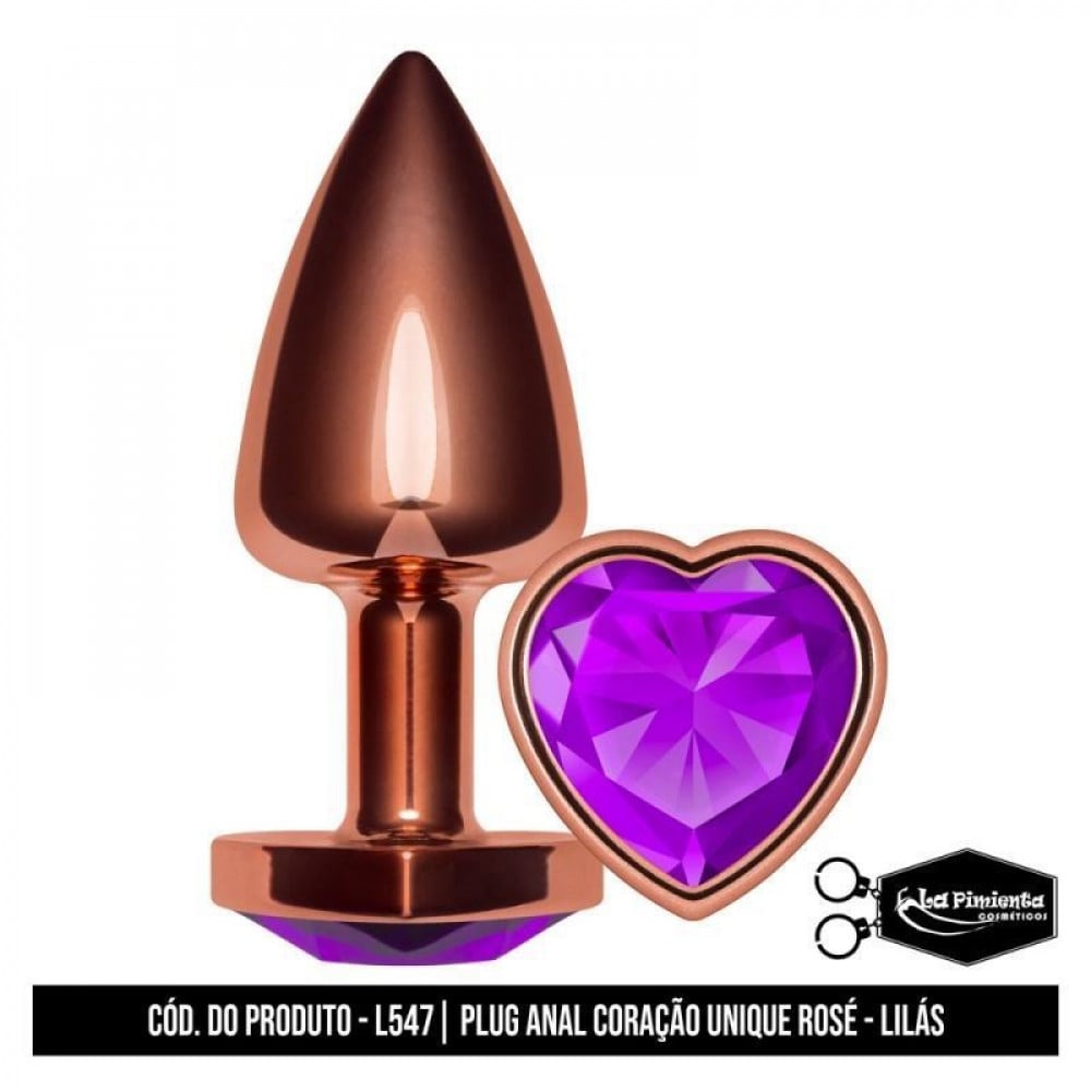Plug Anal Coração Abs Unique Rosê La Pimienta