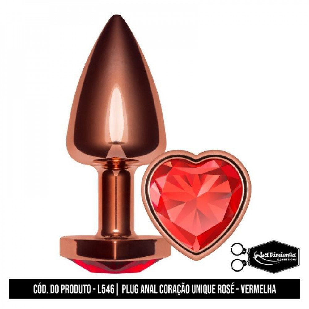 Plug Anal Coração Abs Unique Rosê La Pimienta