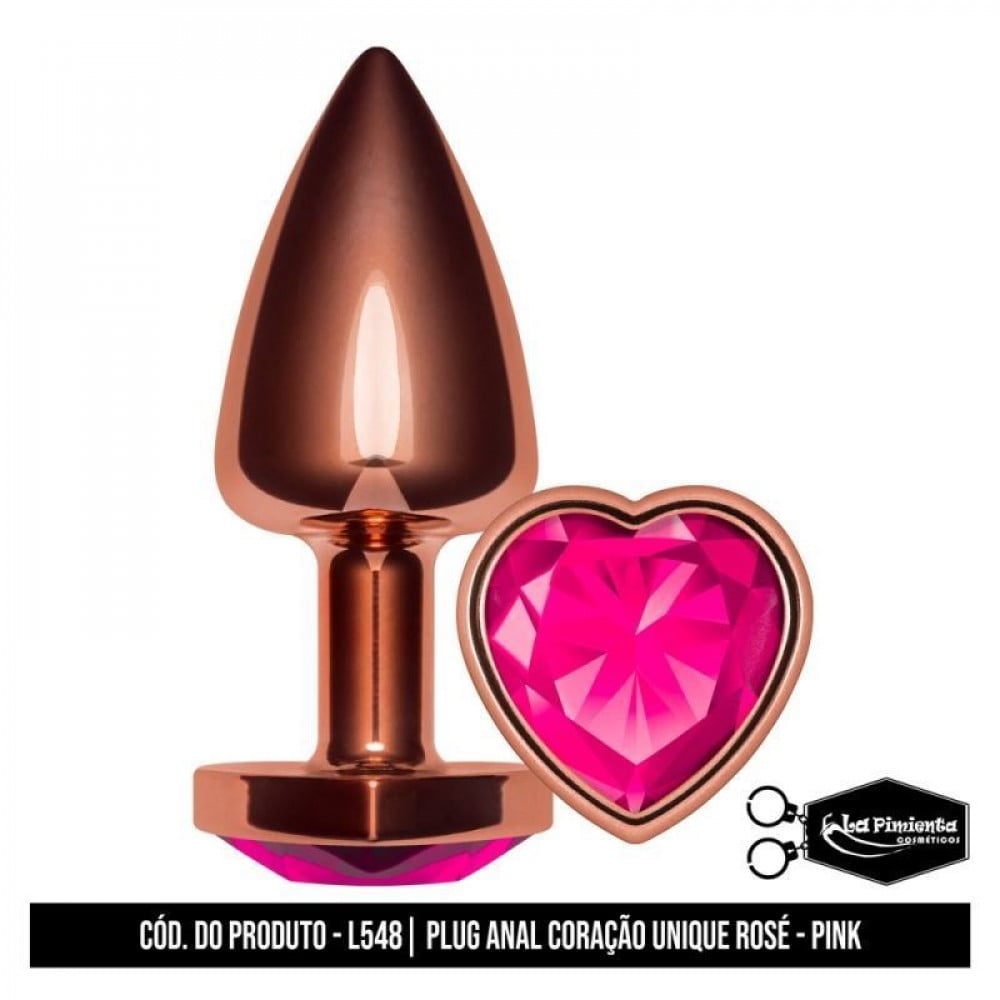 Plug Anal Coração Abs Unique Rosê La Pimienta