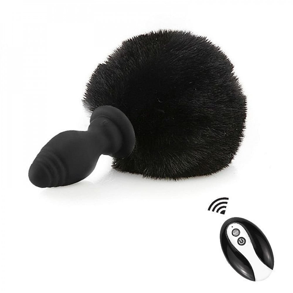 Plug Anal M Pompom Coelho Vibro e Controle General Import