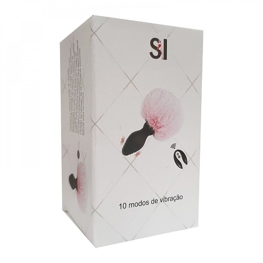 Plug Anal M Pompom Coelho Vibro e Controle General Import