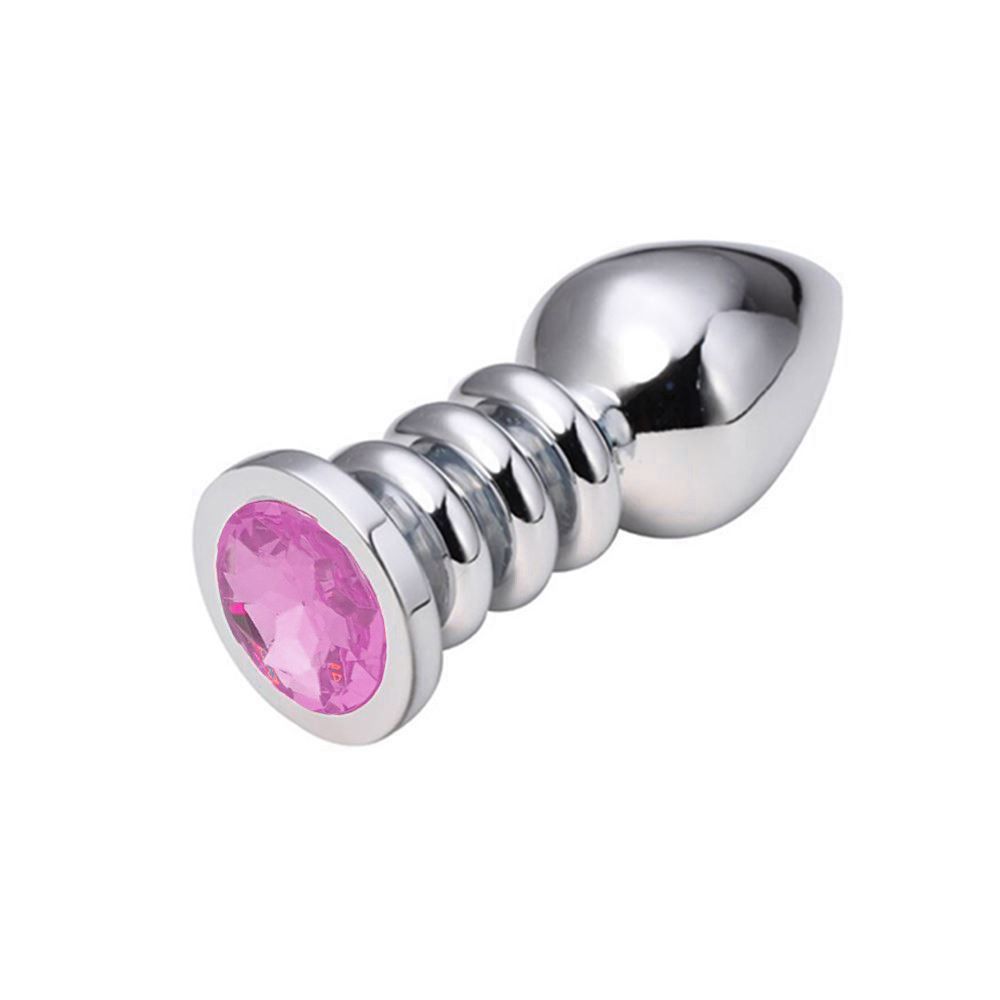 Plug Anal Metal Aspiral Ball com Jóia General Import