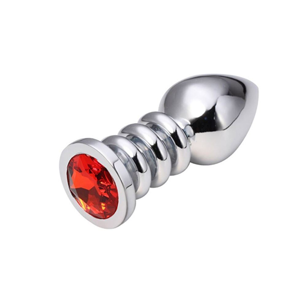 Plug Anal Metal Aspiral Ball com Jóia General Import