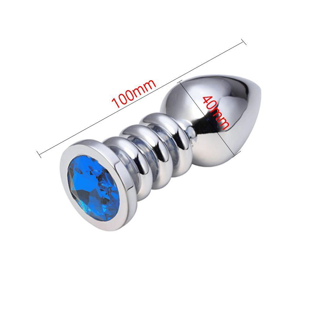 Plug Anal Metal Aspiral Ball com Jóia General Import