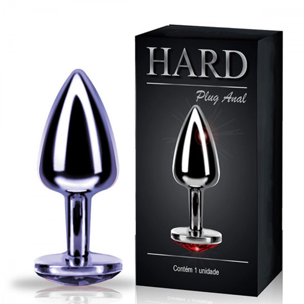Plug Anal Metal com Pedra Hard
