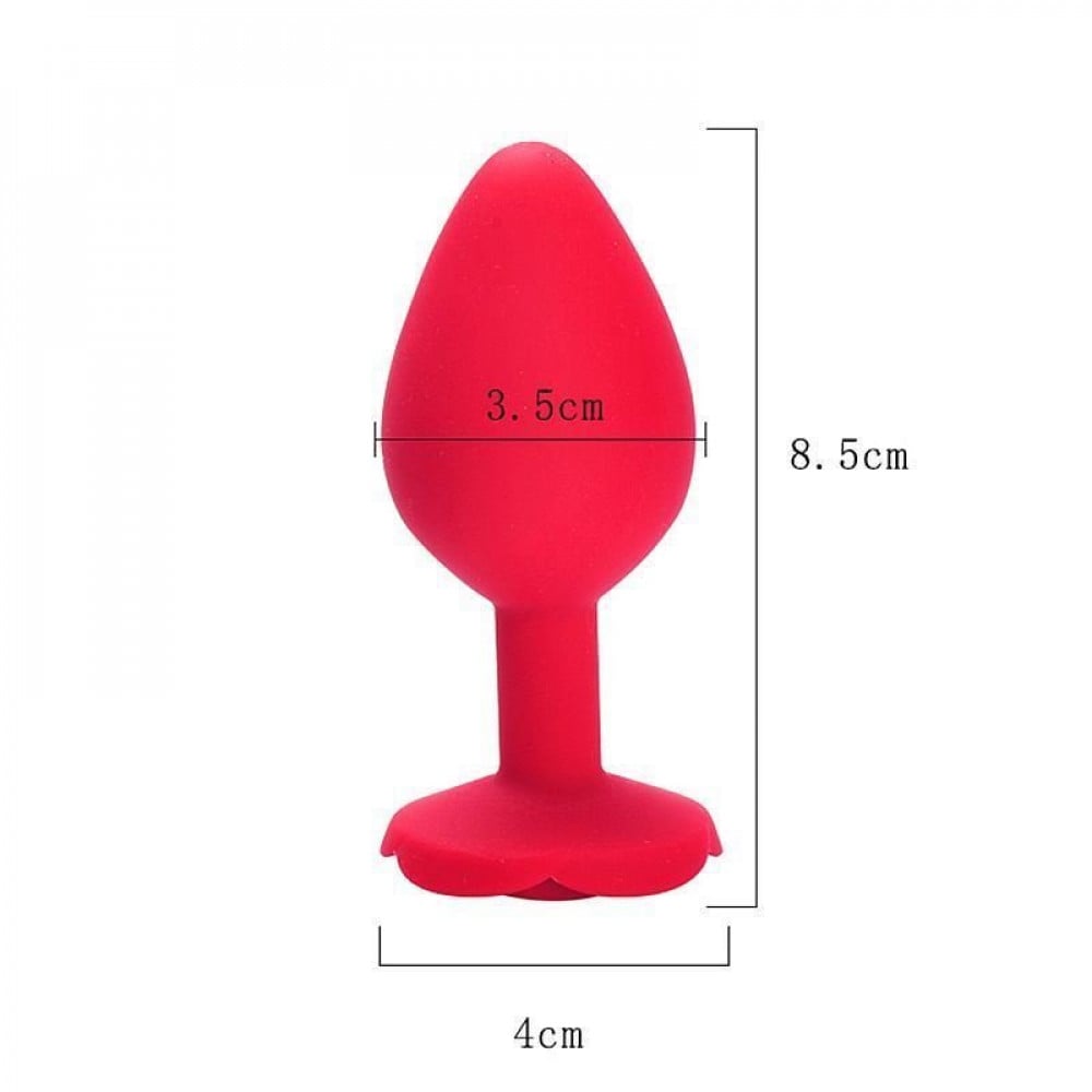 Plug Anal Silicone em Formato de Rosa Médio General Import