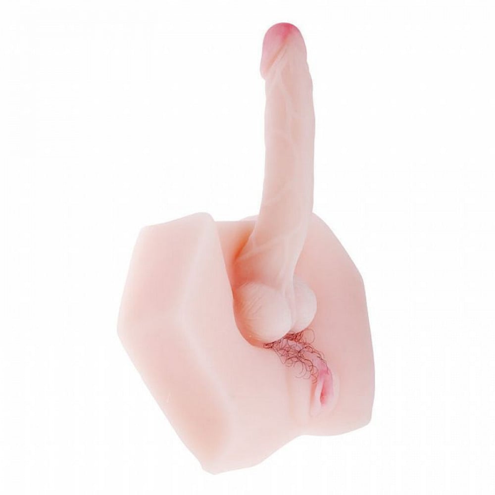 Prótese Masturbadora Hermafrodita Pênis e Vagina Vibrador General Import