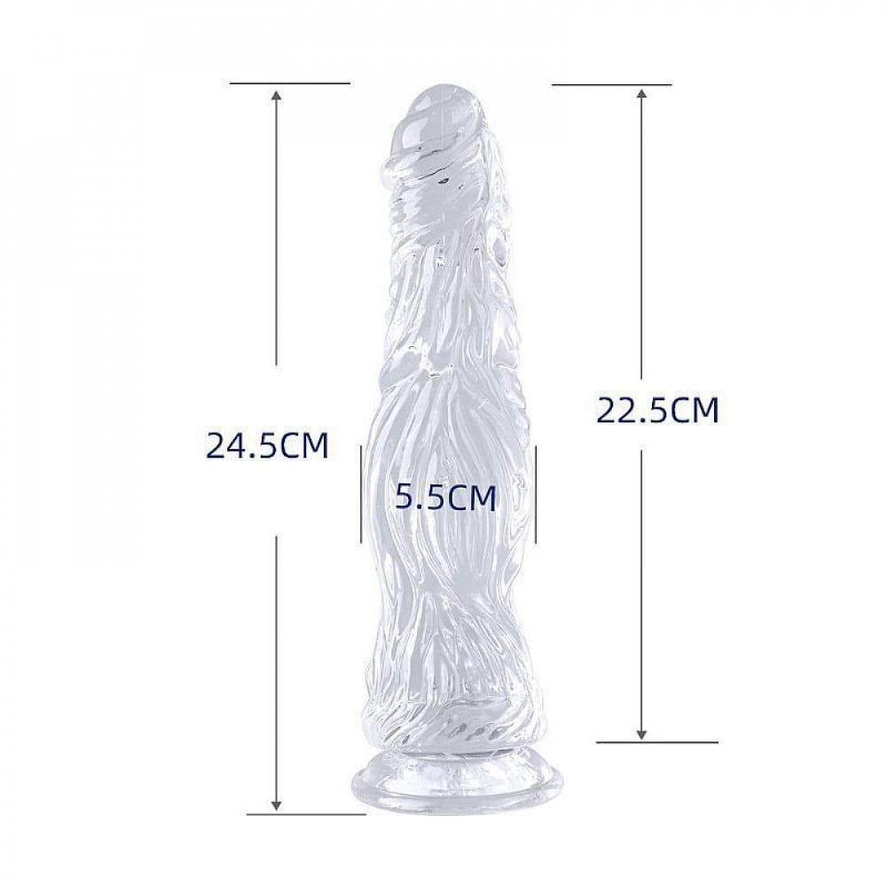 Prótese Silicone Dildo Texturizada Ventosa 24,5x5,5cm General Import