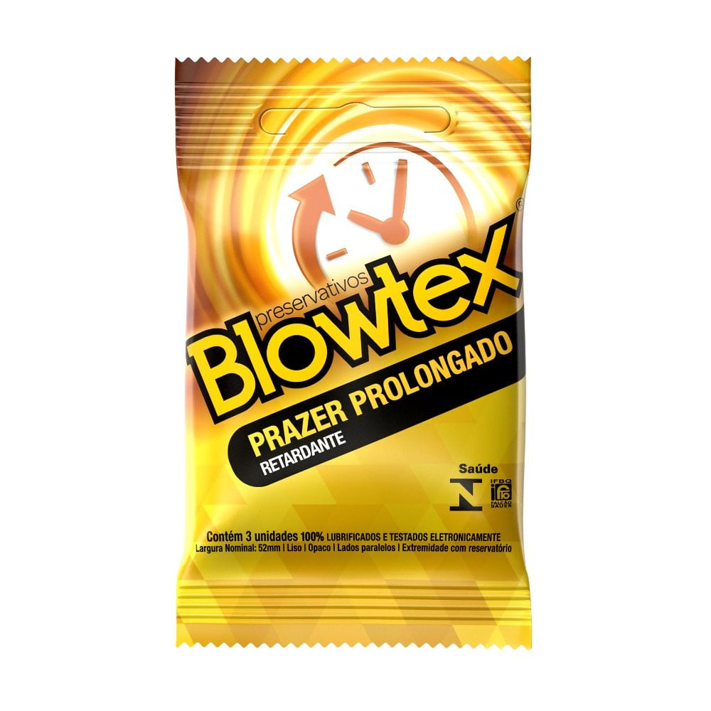 Preservativo Prazer Prolongado com 3 Unidades Blowtex