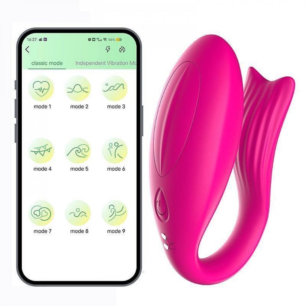 Vibrador de Casal Ariel Aplicativo 9 Vibrações General Import