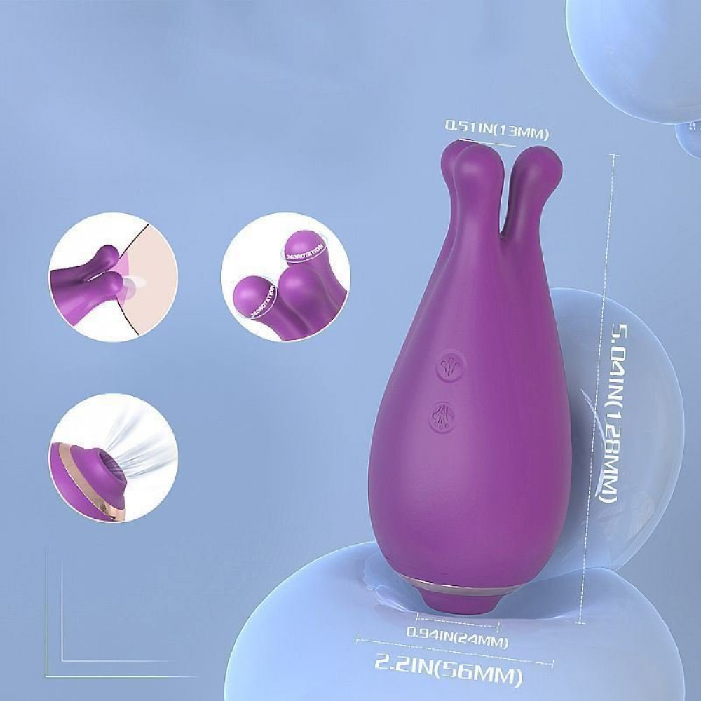 Vibrador de Clitóris com Pulsação e Rotação Kraken General Import