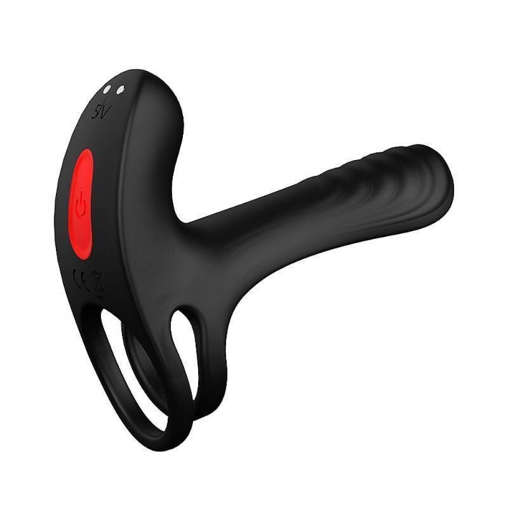 Vibrador Peniano com Anel Duplo Frank Rct com 9 Vibrações General Import