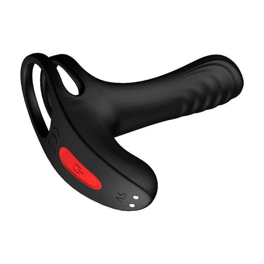 Vibrador Peniano com Anel Duplo Frank Rct com 9 Vibrações General Import
