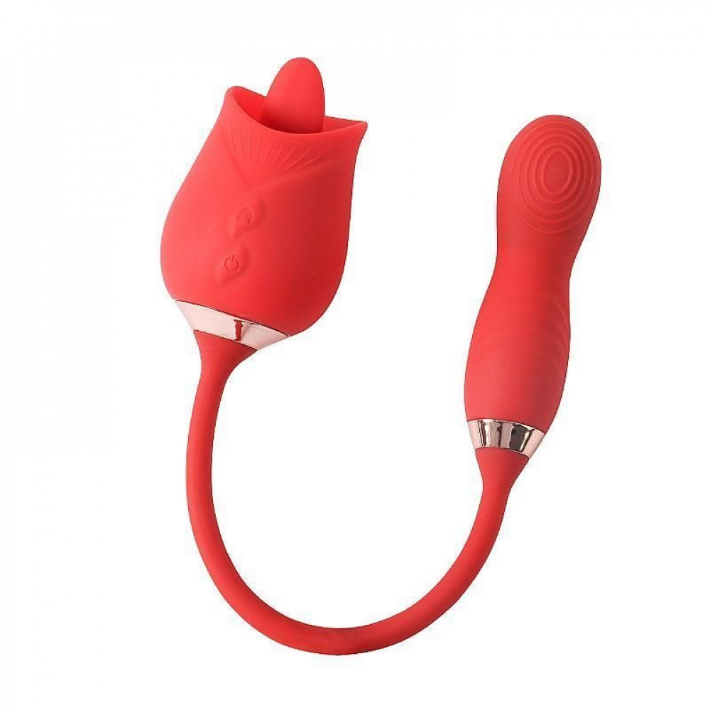 Vibrador Ponto G e Clitóris Dedilhado Rosa 3 Flowery General Import