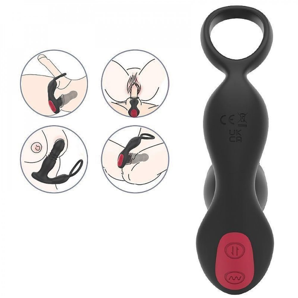 Vibrador Próstata Anel Vai e Vem Rocky-Rct 7 Modos General Import
