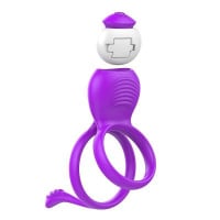 Anel Peniano Duplo com Vibrador e Estimulador de Clitóris General Import